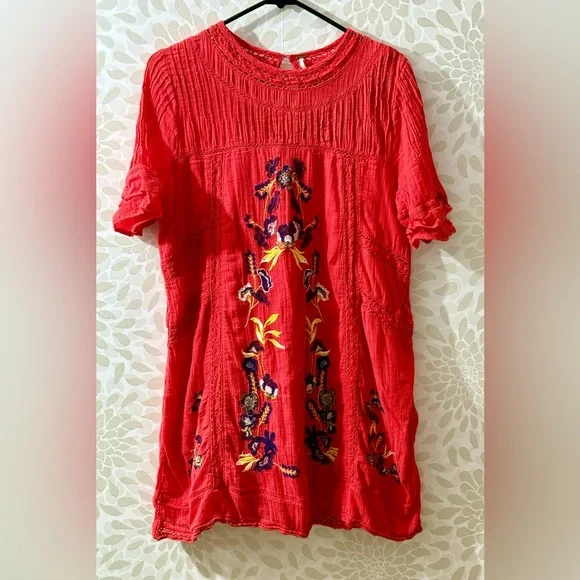 green emerald velvet dress ASHORESHOP Long Beach Dresses Women Tunic Vintage Floral Embroidered C –  ASHORE SHOP main image 0